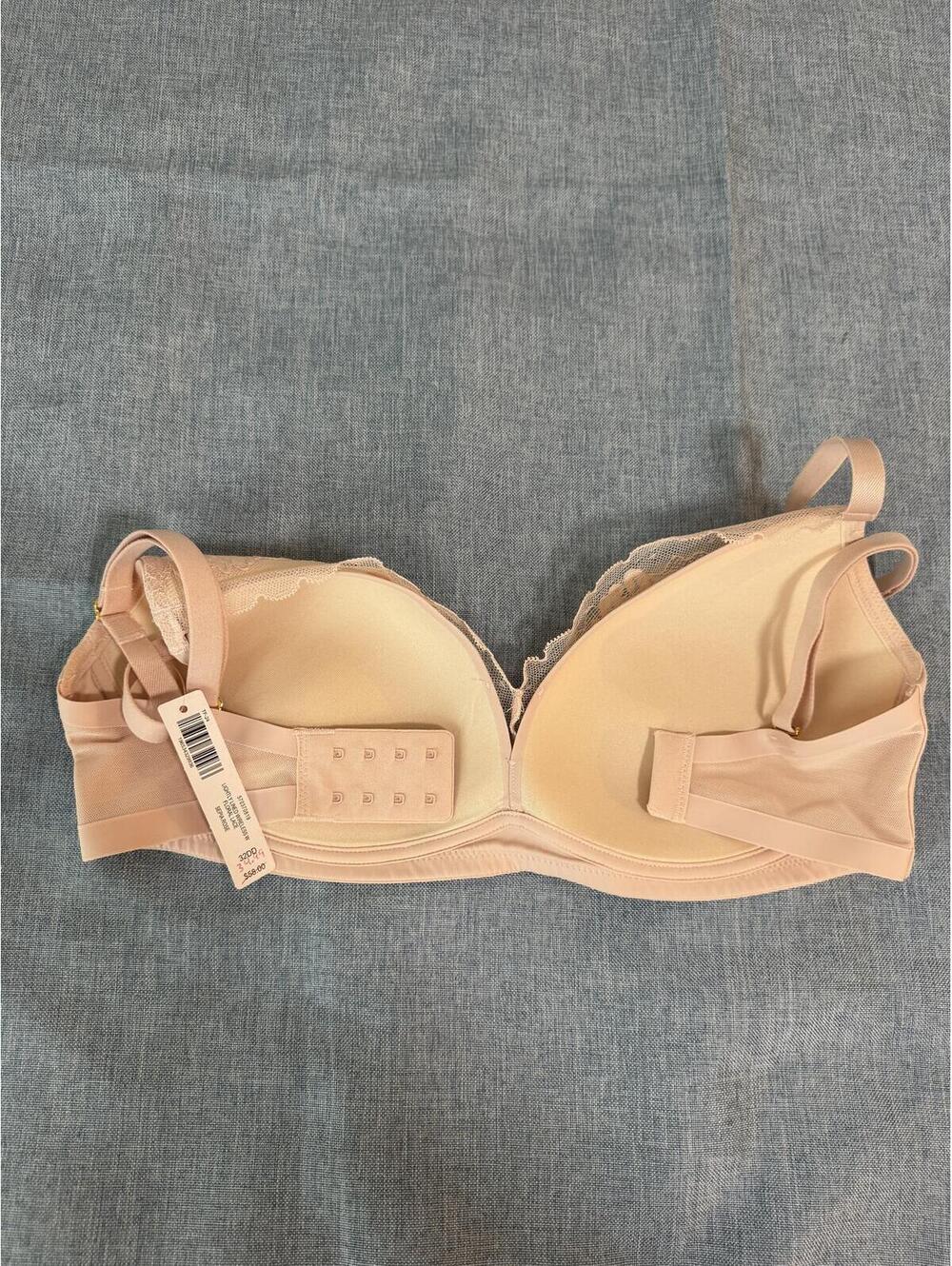 Soma Lightly Lined Wireless Floral Lace Bra Sepia Rose - Picture 3 of 4